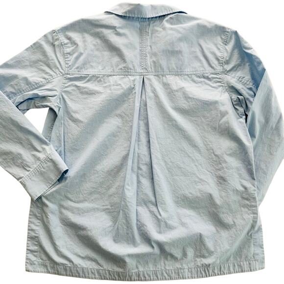 BROCHU WALKER The Lea Popover Shirt Size Medium Oxford Blue Relaxed Fit - Picture 9 of 10